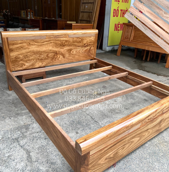 Giường Ngủ Gỗ Hương Xám Hiện Đại Đẹp Giá Rẻ 