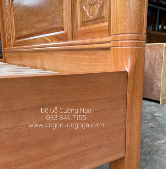 Giường gỗ đinh hương vạt phản - mẫu nữ hoàng 