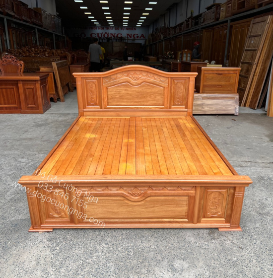 Giường gỗ đinh hương vạt phản - mẫu nữ hoàng 