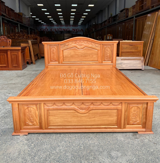 Giường Ngủ Gỗ Đinh Hương Mẫu Nữ Hoàng - Vạt Phản Liền 