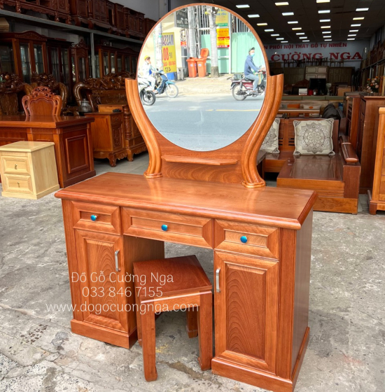 Bàn Trang Điểm Gỗ Xoan Đào 1m1 Đẹp Giá Rẻ TĐ 023