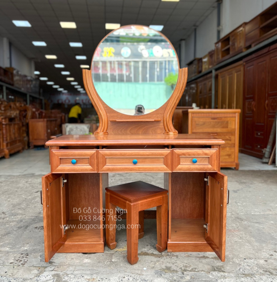 Bàn Trang Điểm Gỗ Xoan Đào 1m1 Đẹp Giá Rẻ TĐ 023