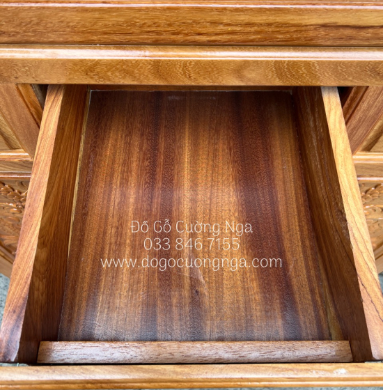 Bàn Thờ Gia Tiên Gỗ Gõ Đỏ 2 Tầng 1m27  Đẹp Giá Rẻ 