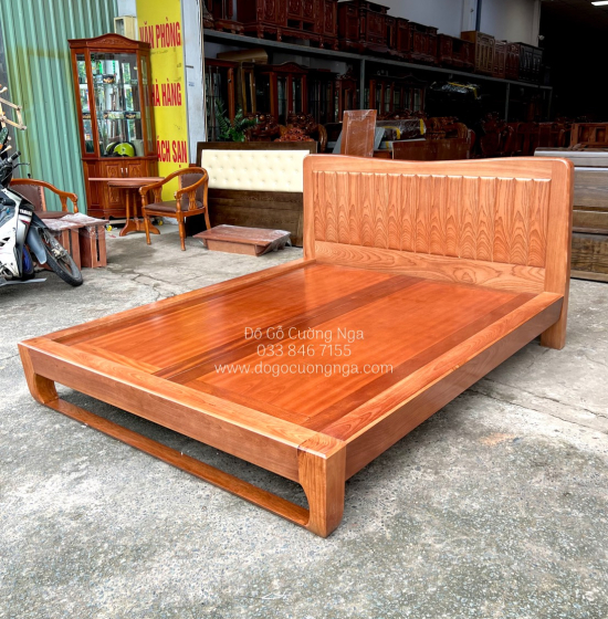 Giường Ngủ Kiểu Nhật Chân Quỳ Gỗ Xoan Đào Phản Liền