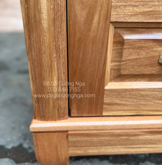 Tủ quần áo gỗ Đinh Hương 2 cánh - 1m2 hiện đại