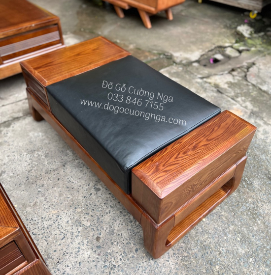 Bộ Bàn Ghế Sofa Hai Văng Gỗ Sồi Nga Hiện Đại - Kèm Nệm 