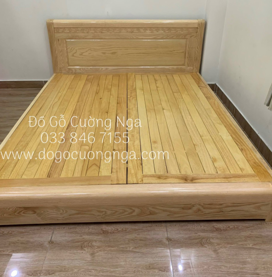 Giường gỗ sồi nga kiểu nhật - vạt phản 