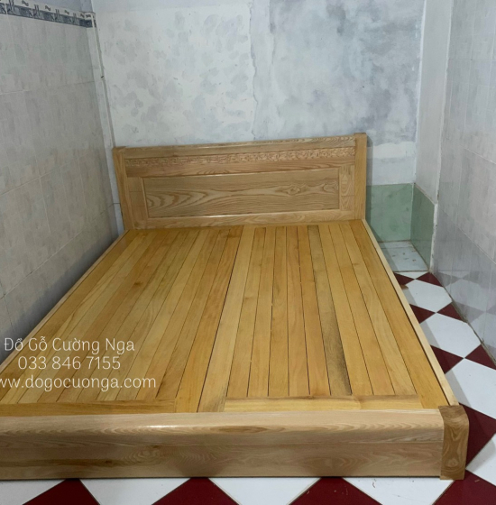 Giường gỗ sồi nga kiểu nhật - vạt phản 