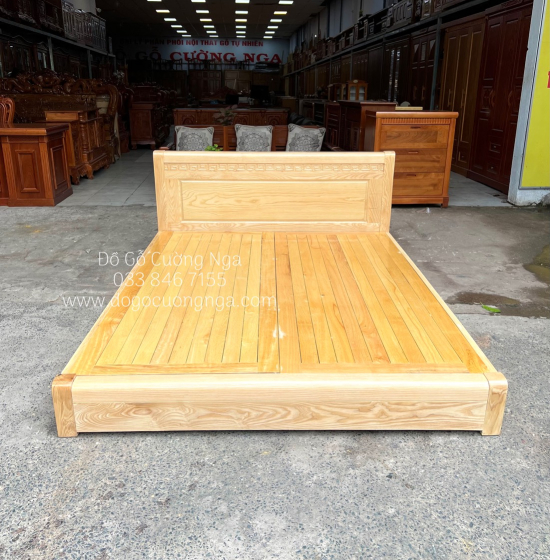 Giường gỗ sồi nga kiểu nhật - vạt phản 