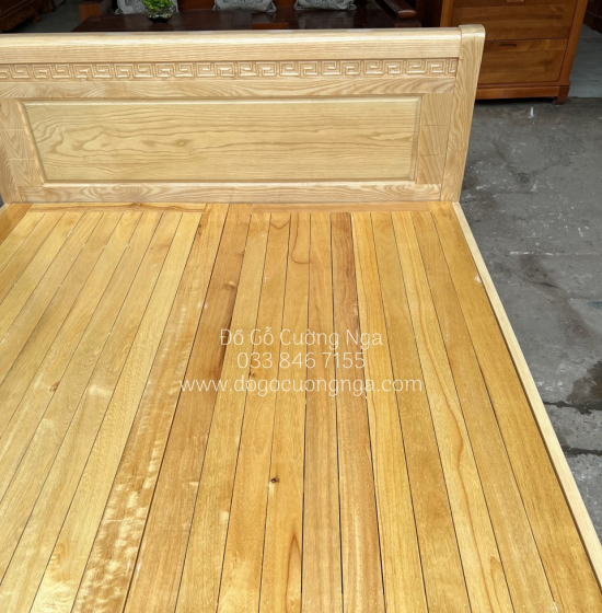 Giường gỗ sồi nga kiểu nhật - vạt phản 