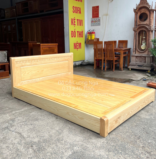 Giường gỗ sồi nga kiểu nhật - vạt phản 