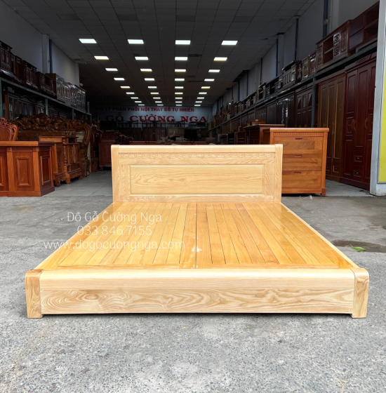 Giường gỗ sồi nga kiểu nhật - vạt phản 