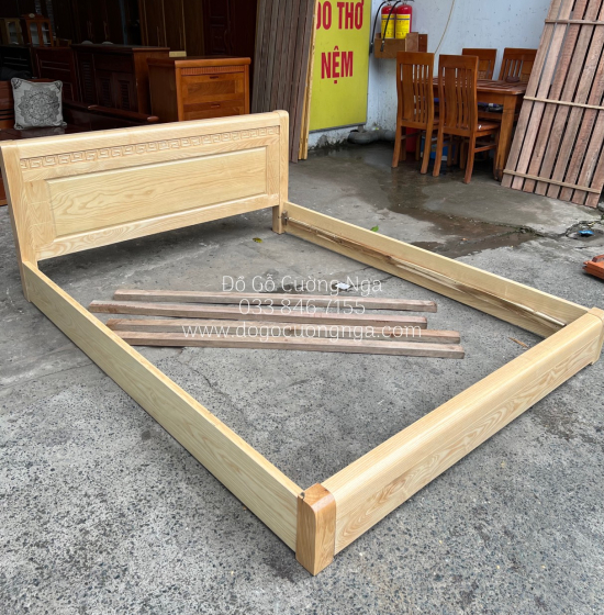 Giường gỗ sồi nga kiểu nhật - vạt phản 