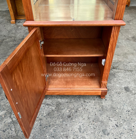 Tủ rượu vuông gỗ xoan đào TG 06