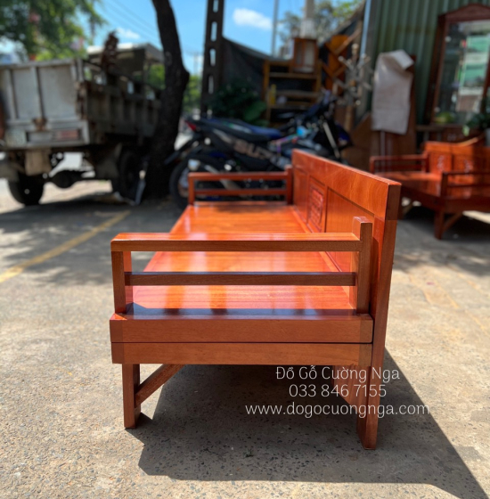 Giường gấp gỗ - ghế giường gỗ xoan đào 1m2x1m9 