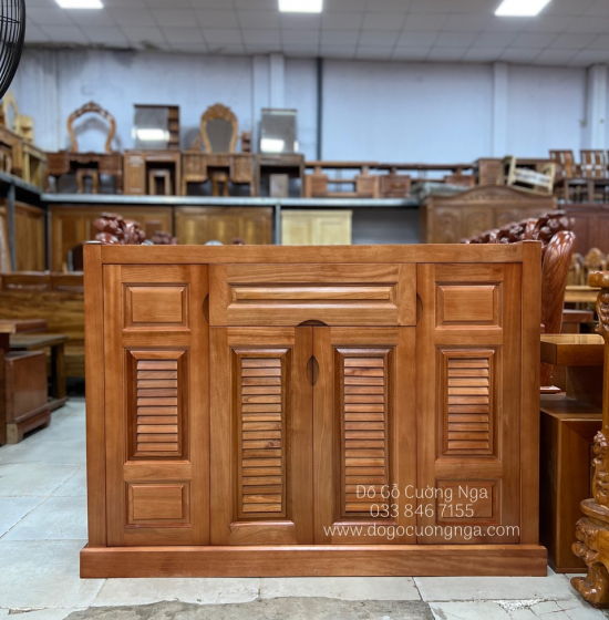 Tủ Giày Dép Gỗ Xoan Đào 4 Cánh Hiện Đại Giá Rẻ TD 014