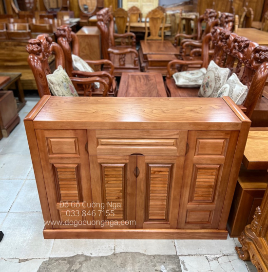 Tủ Giày Dép Gỗ Xoan Đào 4 Cánh Hiện Đại Giá Rẻ TD 014