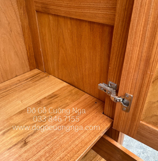 Tủ quần áo gỗ gõ đỏ 3 cánh cao cấp - mẫu hoa vòm 