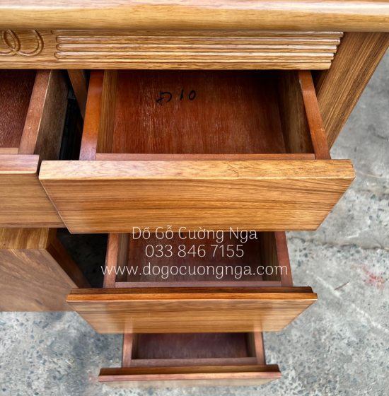 Bàn Trang Điểm Gỗ Hương Xám Gương Hộp Giá Rẻ TĐ 017