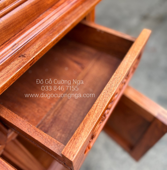 Tủ rượu gỗ Hương Đá đẹp giá rẻ - vuông 80cm 