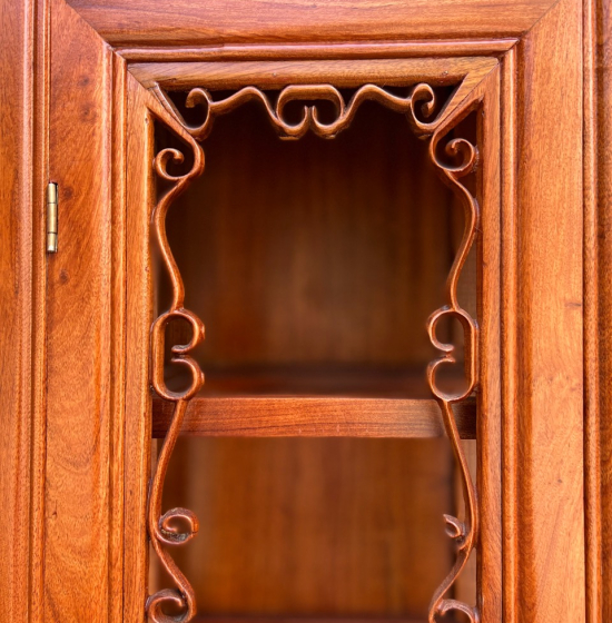 Tủ rượu gỗ Hương Đá đẹp giá rẻ - vuông 80cm 