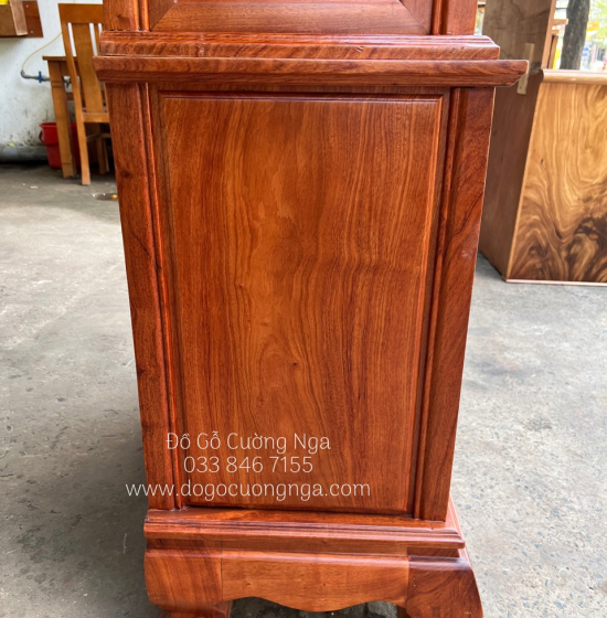 Tủ rượu gỗ Hương Đá đẹp giá rẻ - vuông 80cm 