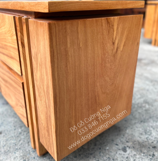 Kệ tivi gỗ gõ đỏ cao cấp 2m - 6 ngăn kéo