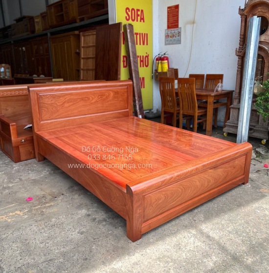 Giường gỗ hương đá hiện đại phản liền - mẫu bắt chỉ 