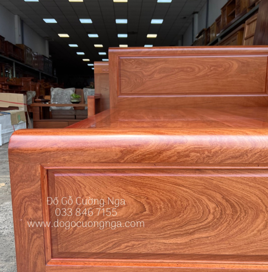 Giường gỗ hương đá hiện đại phản liền - mẫu bắt chỉ 