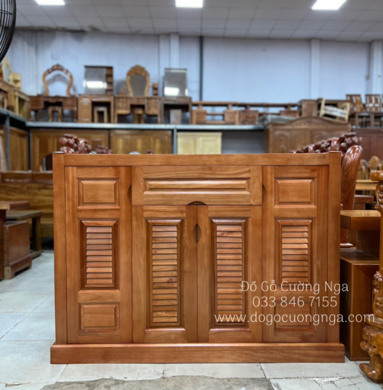 Tủ Giày Dép Gỗ Xoan Đào 4 Cánh Hiện Đại Giá Rẻ TD 014