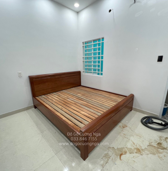 Giường gỗ xoan đào lào vạt lan - mẫu chỉ hoa đẹp