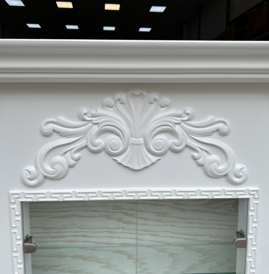 Lò sưởi trang trí gỗ xoan đào - kết hợp tủ rượu TG 01