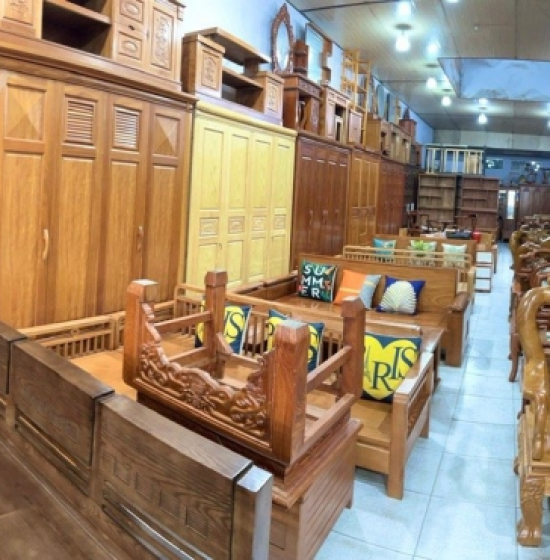 Bộ bàn ăn tròn mâm xoay gỗ sồi giá rẻ BG 070