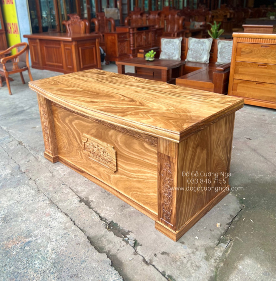 Bàn Làm Việc Giám Đốc Gỗ Hương Xám 1m6 Cao Cấp 