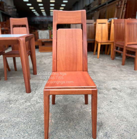 Bộ bàn ăn gỗ Xoan Đào 6 ghế mặt đá cao cấp BG 048