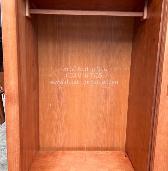Tủ áo cửa lùa gỗ xoan đào 1m6 hiện đại 