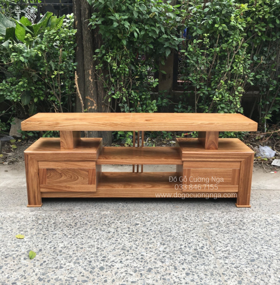 Kệ Tivi Gỗ Hương Xám Hiện Đại Mẫu Nhật Giá Rẻ KG 020