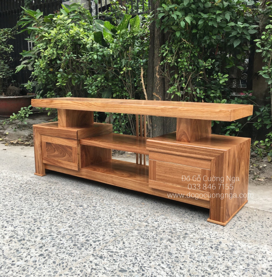 Kệ Tivi Gỗ Hương Xám Hiện Đại Mẫu Nhật Giá Rẻ KG 020