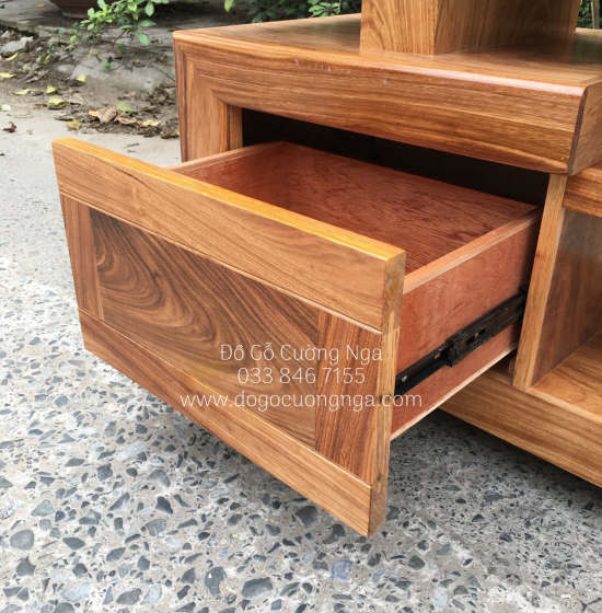 Kệ Tivi Gỗ Hương Xám Hiện Đại Mẫu Nhật Giá Rẻ KG 020