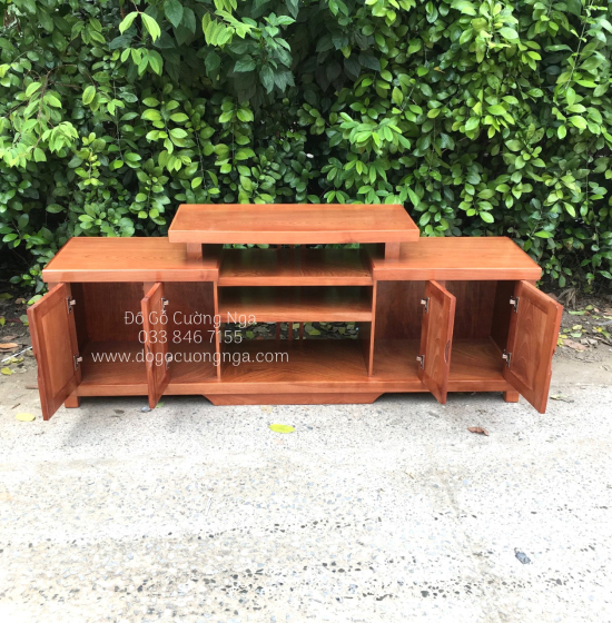 Kệ Tivi Gỗ Xoan Đào Hiện Đại Mẫu Mâm Giá Rẻ KG 026