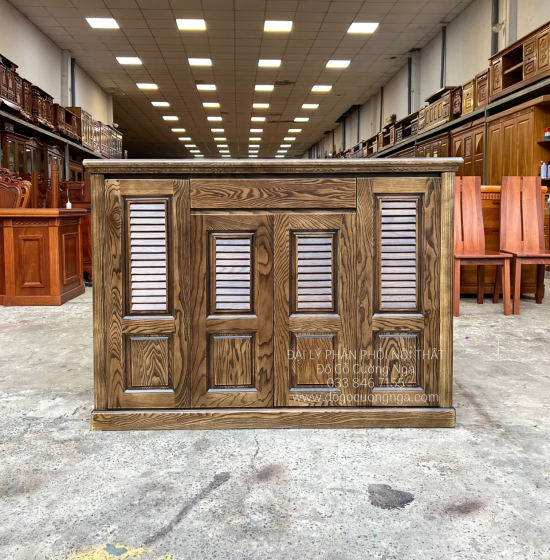 Tủ Giày Dép 4 Cánh Gỗ Sồi Nga Lau Màu Óc Chó TD 017