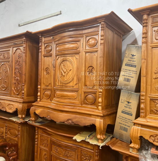 Tủ Thờ Gỗ Gõ Đỏ 1m27 Bền Đẹp TT 12.4