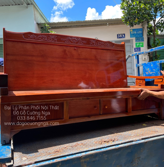 Trường kỷ gỗ xoan đào cao cấp 1m4x2m 