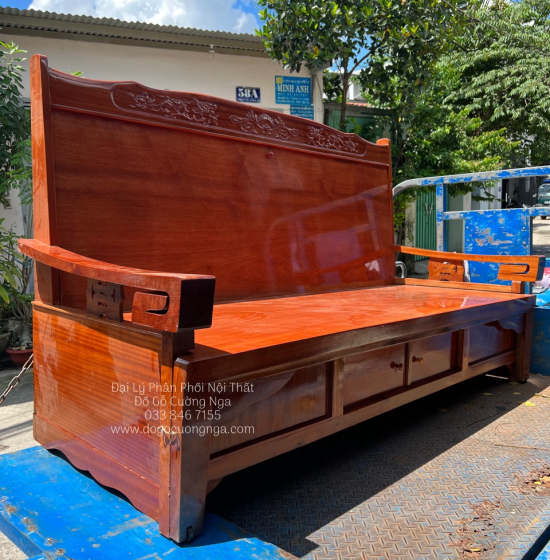 Trường kỷ gỗ xoan đào cao cấp 1m4x2m 