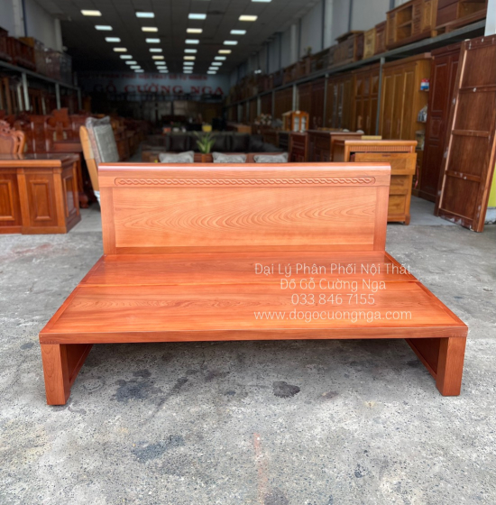 Ghế Giường Gỗ Xoan Đào 2 Ngăn Kéo 1m6x2m Hiện Đại 
