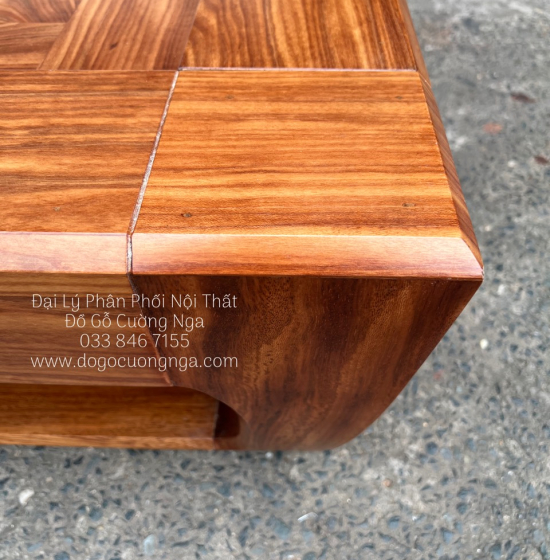 Giường Ngủ Gỗ Cẩm Kiểu Nhật Chân Quỳ - Đầu Bọc Nệm Đẹp Hiện Đại 