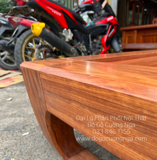 Giường Ngủ Gỗ Cẩm Kiểu Nhật Chân Quỳ - Đầu Bọc Nệm Đẹp Hiện Đại 