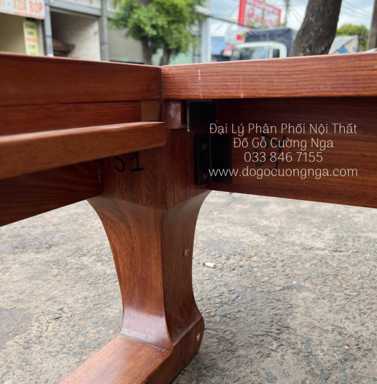 Giường Ngủ Gỗ Cẩm Kiểu Nhật Chân Quỳ - Đầu Bọc Nệm Đẹp Hiện Đại 