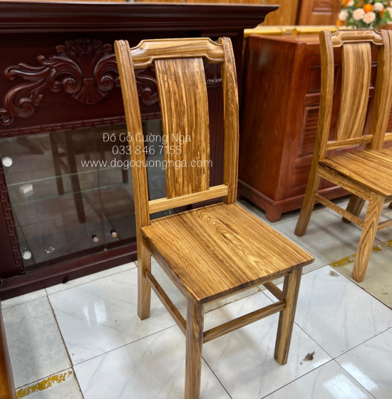 Bộ Bàn Ăn Gỗ Hương Xám 6 Ghế Đẹp Hiện Đại 