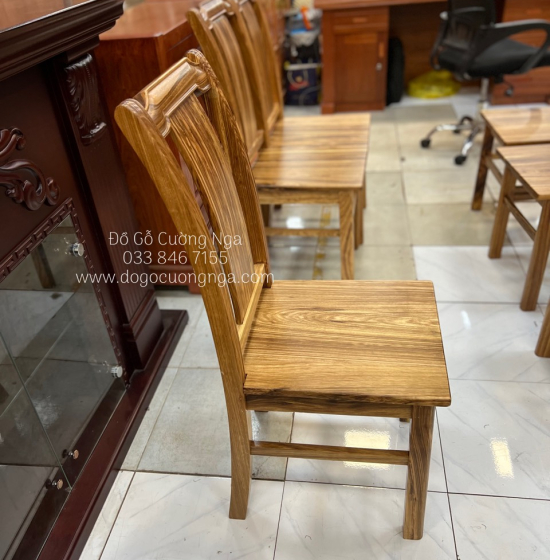 Bộ Bàn Ăn Gỗ Hương Xám 6 Ghế Đẹp Hiện Đại 